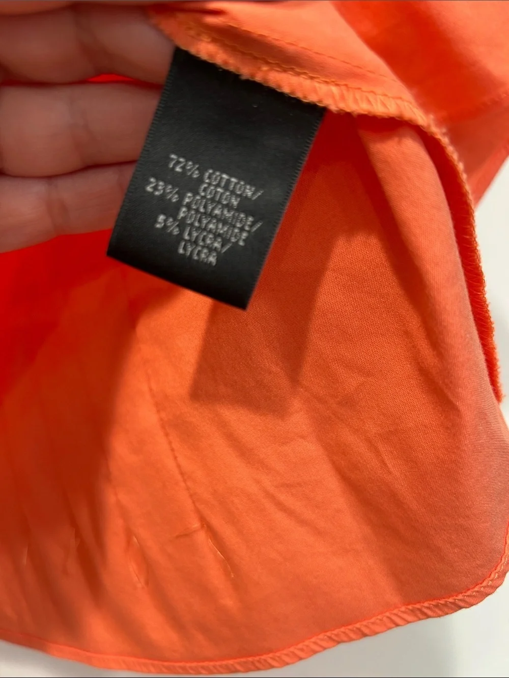 Lafayette 148 New York Orange v neck  Button-Down Shirt women’s 12 large - Picture 5 of 6